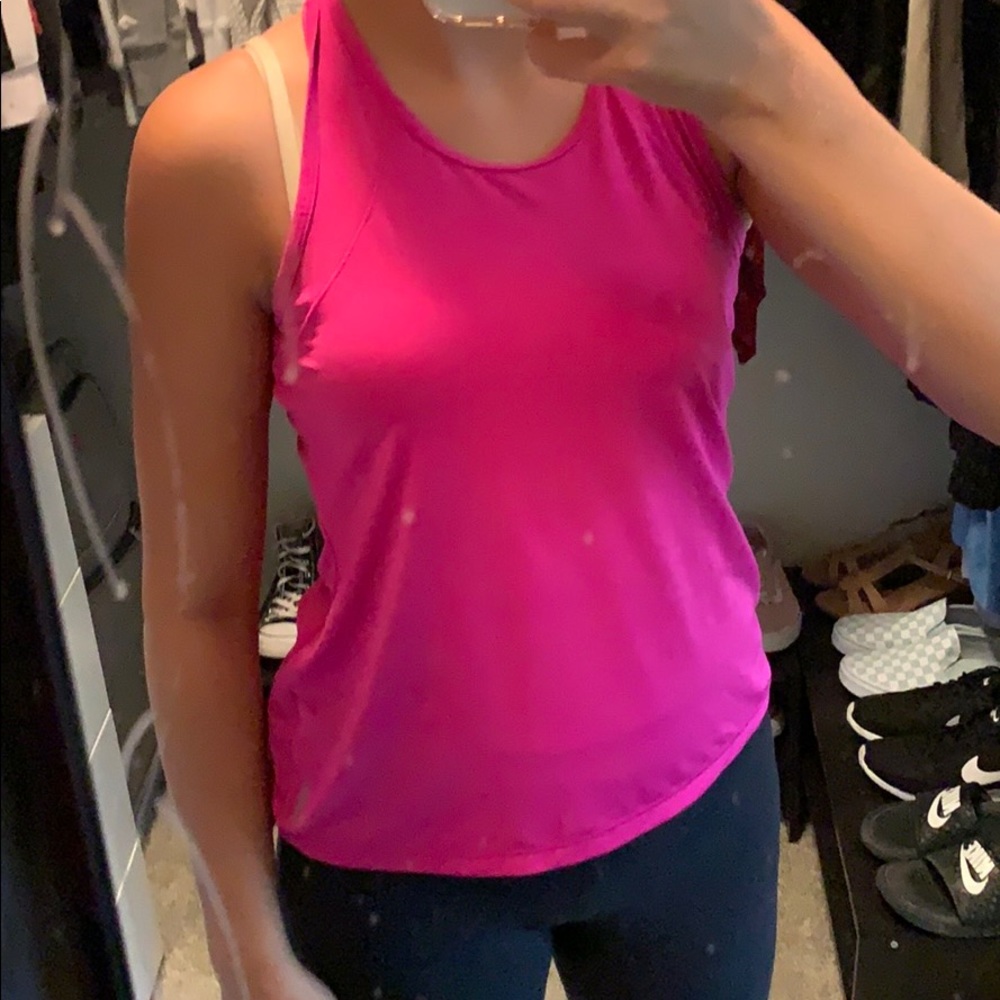 Pink workout top